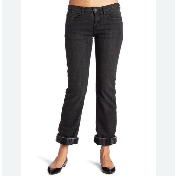 Prana Women’s Flannel Lined Boyfriend Pants Size 4/27 Charcoal Gray W4BOYJ315 - Picture 3 of 14